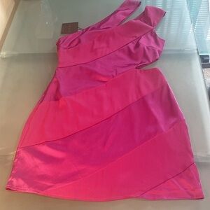 Lelis Collective Fuchsia Cutout Dress Size M NEW